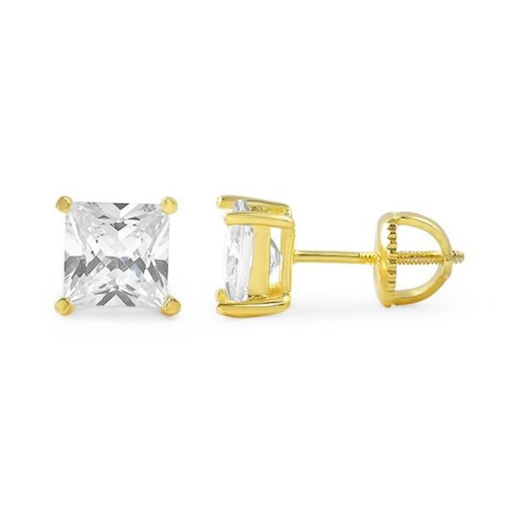 14k Gold Diamond Stud Earrings